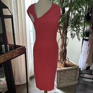 Bebe Pink Asymmetrical One Shoulder Cocktail Dress